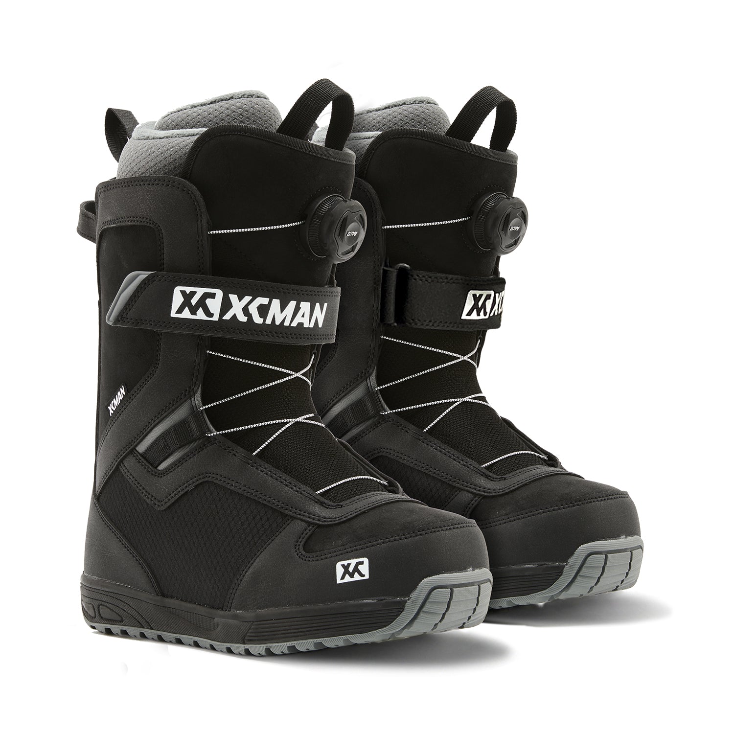 Pair of XCMAN Nox-II black snowboard boots